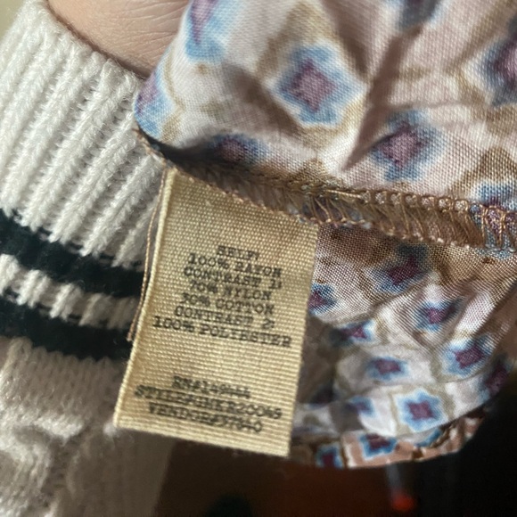 NWT gimmick crochet boho pieced tunic tank top size Small. Ivory/ multicolor - Picture 8 of 10